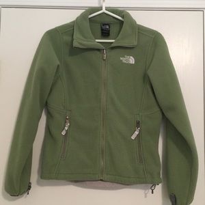 NWOT Army Green North Face Fleece Jacket ZIP Up XS